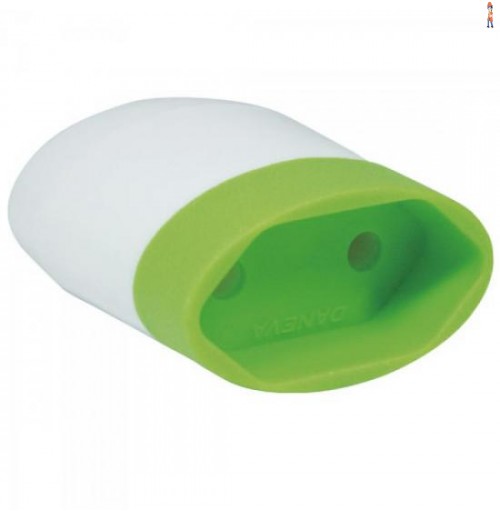 Pino Adaptador 2P Para 2P Chato 15A Branco/Verde Daneva