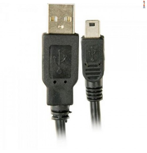 Cabo Usb 2.0 X Mini Usb 5 Pinos 1,8 Metros Preto Genérico