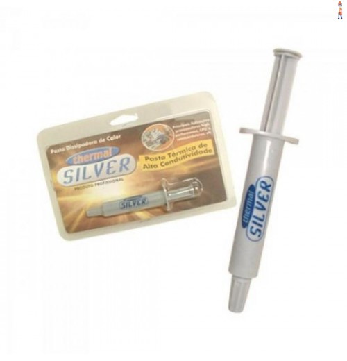 Pasta Térmica Thermal Silver Seringa 5G Prata Implastec