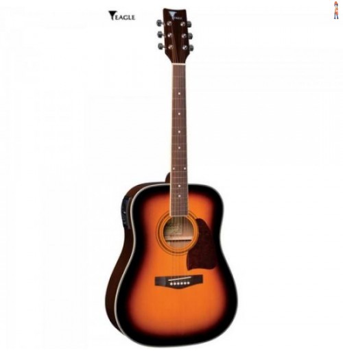 Violão Eletroacústico Folk Aço Sunburst Ch887 Eagle