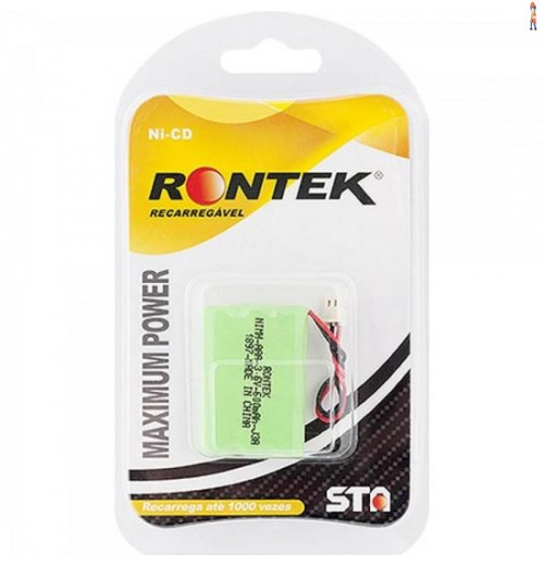 Bateria Recarregável Para Telefone Sem Fio 600Mah 3,6V Rontek