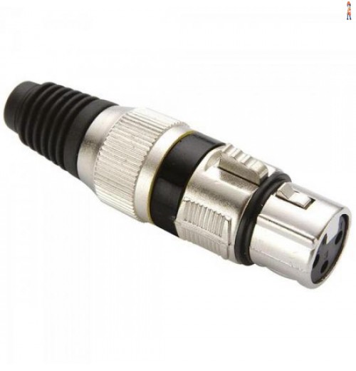 Conector Cannon Fêmea Preto Ys1057A-Po Corpo Metálico Genérico