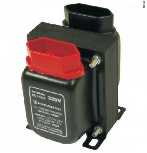 Auto Transformador Universal 127/220Vac E 220/127Vac 100Va Hobby Preto Hayonik