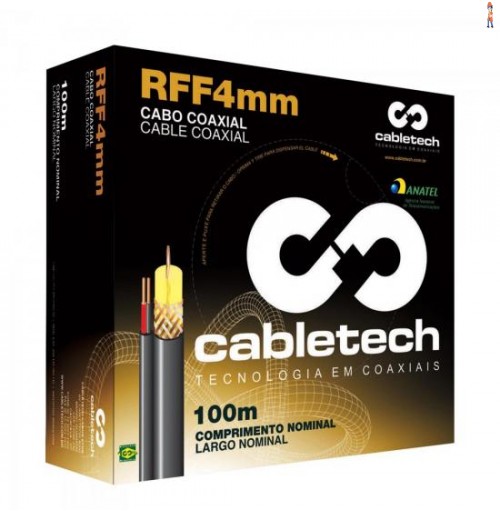 Coaxial Rolo Rff 4Mm Bipolar 85% Branco Rolo 100M Cabletech