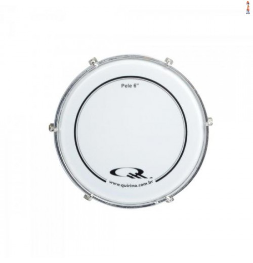 Tamborim De 6" Espelhado De Metal Cromado Quirino