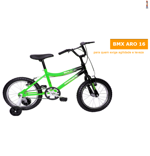 Bicicleta Monark BMX aro 16 aço infantojuvenil