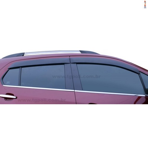 Calha de Chuva (Defletor) TGPoli p/ CHEVROLET TRACKER 13/18 4 Portas  - Cód: 23.029