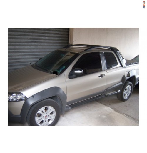 Calha de Chuva (Defletor) TGPoli p/ Fiat STRADA CS, CE, CD 96/18 2 E 3 Portas  - Cód: 24.002