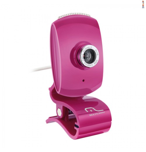 WebCam Multilaser Plug Play Pink - WC048