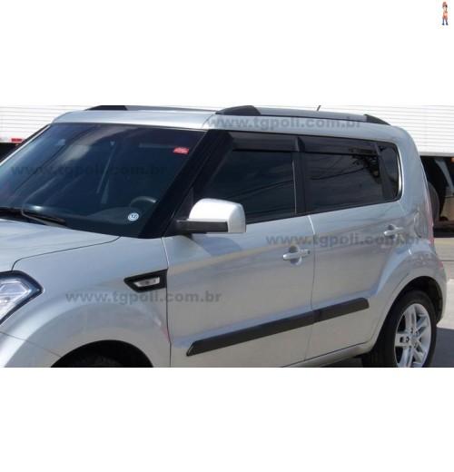 Calha de Chuva (Defletor) TGPoli p/ KIA SOUL 09/15 4 Portas  - Cód: 31.001