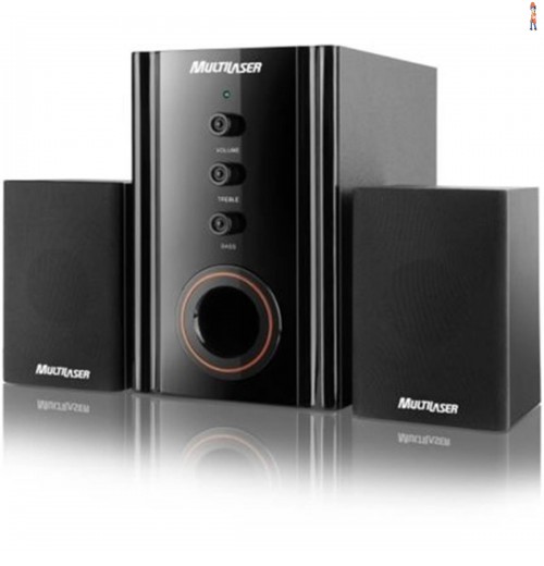 Caixa De Som 2.1 Bivolt 15W Rms Subwoofer Sp112 Multilaser
