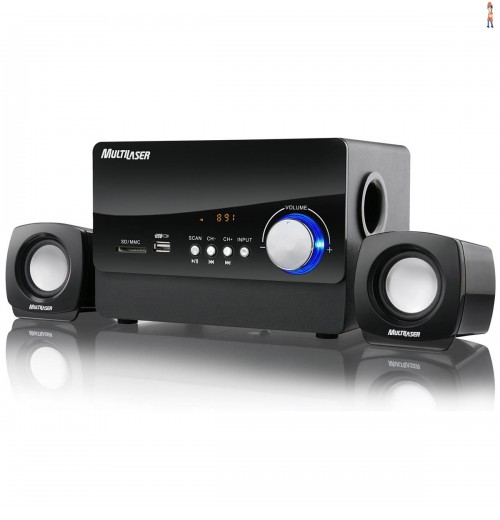 Caixa De Som Music Bass 2.1 Multilaser Sp101