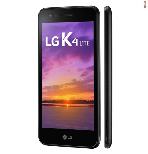 Smartphone LG K4 Lite X230 Preto com 8GB, Dual Chip, Tela de 5.0", 4G, Android 6.0, Câmera 5MP e Processador Quad Core de 1.1GHz