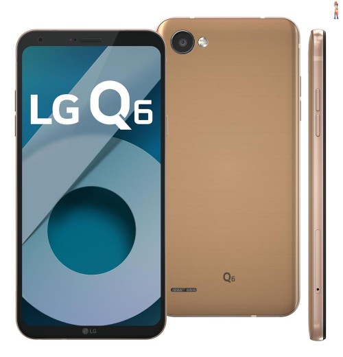 Smartphone LG Q6 Rose Gold com 32GB, Tela 5.5”, Android 7.0, 4G, Câmera 13MP, Processador Octa-Core e 3GB de RAM