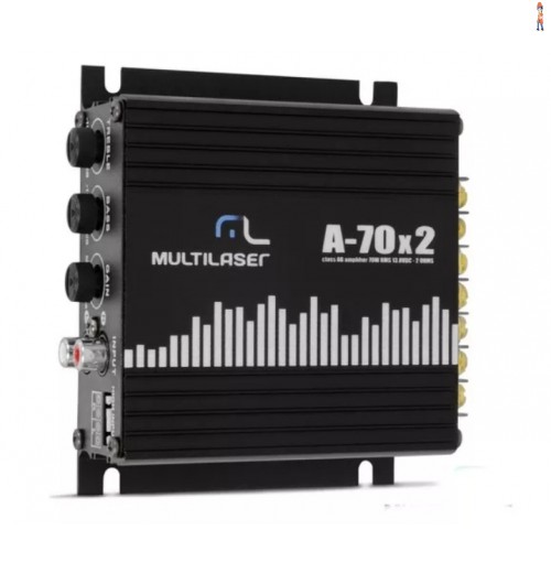 Amplificador Digital 2 Canais 500W Pmpo 8 Ohms Stereo - Multilaser - cod: Au902
