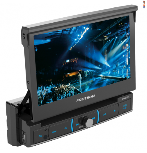 DVD Player Automotivo - Pósitron SP6320BT - Tela 7" Touch Screen / Bluetooth / USB / SD-Card / Entrada Auxiliar e Controle Remoto