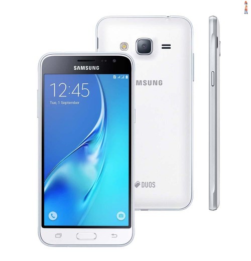 Smartphone Samsung Galaxy J3 Duos SM-J320M/DS Branco com Dual Chip, Tela 5.0", Câmera 8MP, Android 5.1 e Processador Quad Core de 1.5 Ghz