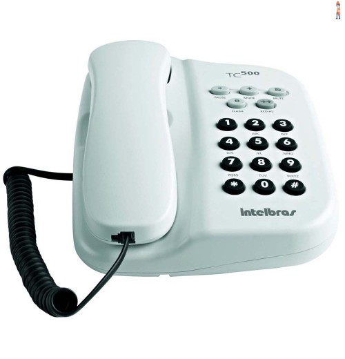 Telefone com Fio Intelbras TC 500 - Branco Ártico