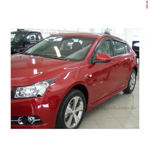 Calha de Chuva (Defletor) TGPoli p/ CHEVROLET CRUZE HATCH 11/16 4 Portas - 23.021