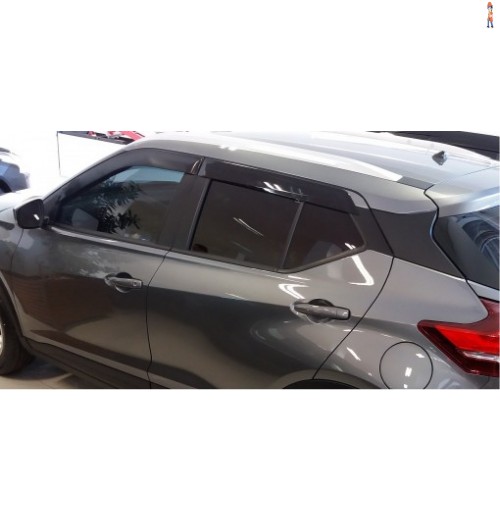 Calha de Chuva (Defletor) TGPoli p/ NISSAN KICKS 17/18 4 Portas  - Cód: 32.007