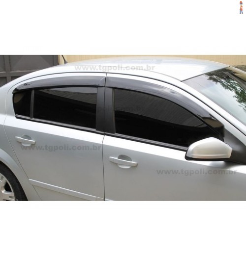 Calha de Chuva (Defletor) TGPoli p/ CHEVROLET VECTRA SEDAN 06/11 E VECTRA GT HATCH 07/11 4 Portas  - Cód: 23.016