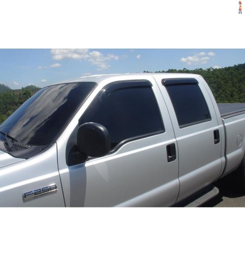 Calha de Chuva (Defletor) TGPoli p/ FORD F-250/F-350/F-4000 99/11 CAB.DUPLA - 4 Portas - Cód: 21.010