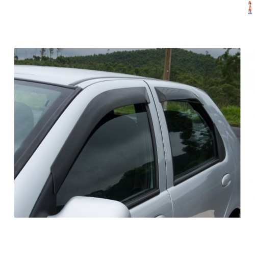Calha de Chuva (Defletor) TGPoli p/ FIAT PALIO/WEEKEND/SIENA 96/11 E FIRE 12/16 4 Portas -  Cód: 24.004
