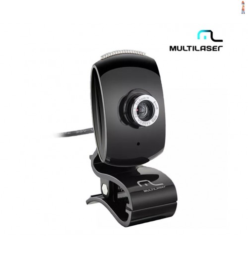 Webcam 16 MP Multilaser Plug n' Play - Black Piano - cod: WC046