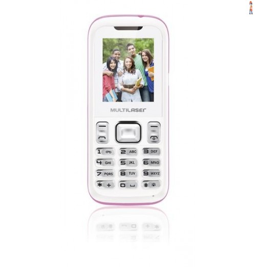 Celular Idea 2 Chips Branco E Rosa P3218 Multilaser
