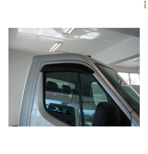 Calha de Chuva (Defletor) TGPoli p/ RENAULT MASTER 02/17 IVECO DAILY 08/15 e MERCEDES SPRINTER NOVA 12/15 - 2 Portas - Cód: 29.006