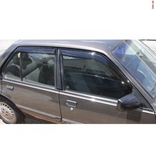Calha de Chuva (Defletor) TGPoli p/ CHEVROLET MONZA 84/96 1º VERSÃO RETROVISOR - 4 Portas - Cód: 23.017