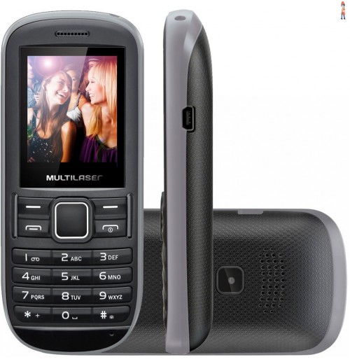 Celular Multilaser Neo 3Chip P3203 Desbloqueado Preto/Cinza