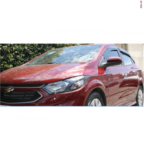 Calha de Chuva (Defletor) TGPoli p/ CHEVROLET ONIX 12/18 E PRISMA 13/18 - 4 Portas - Cód: 23.026