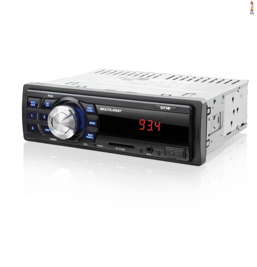 Som Automotivo Multilaser One MP3 Entradas USB SD e Auxiliar P2 - P3213