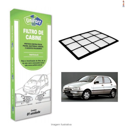 Filtro de Cabine (Ar condicionado) Unifort FIAT Palio 98/2007 cod: 9853090004