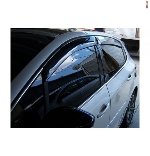 Calha de Chuva (Defletor) TGPoli p/ PEUGEOT 208 HATCH 13/17 - 4 Portas - Cód: 20.007	