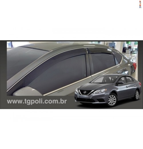 Calha de Chuva (Defletor) TGPoli p/ NISSAN SENTRA 14/18 - 4 Portas - Cód: 32.005