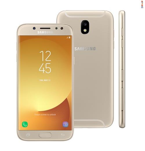 Smartphone Samsung Galaxy J7 Pro Dourado com 64GB, Tela 5.5", Câmera 13MP, Dual Chip, NFC, Android, 7.0, Processador Octa Core e 3GB RAM