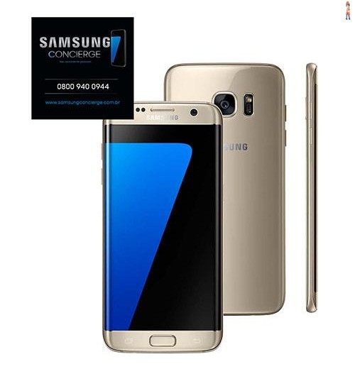 Smartphone Samsung Galaxy S7 edge Dourado com 32GB, Tela 5.5", Android 6.0, 4G, Câmera 12MP e Processador Octa-Core