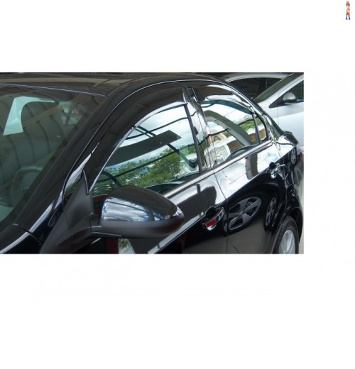 Calha de Chuva (Defletor) TGPoli p/ CHEVROLET SONIC SEDAN 11/15 - 4 Portas - Cód: 23.027
