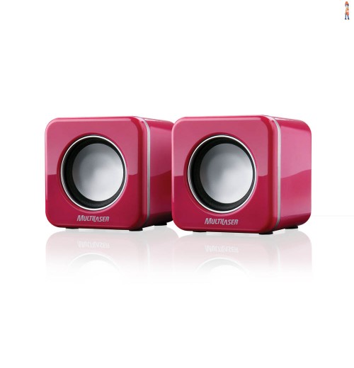 Caixa de Som Multilaser 4W RMS Mini Rosa - SP103