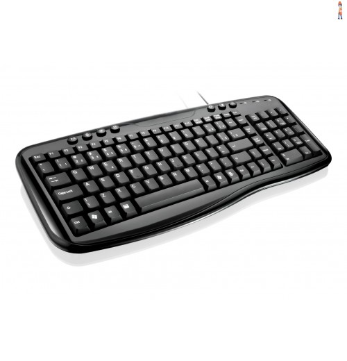 Teclado Multimídia Bulk PS2 Preto Piano TC138 - Multilaser