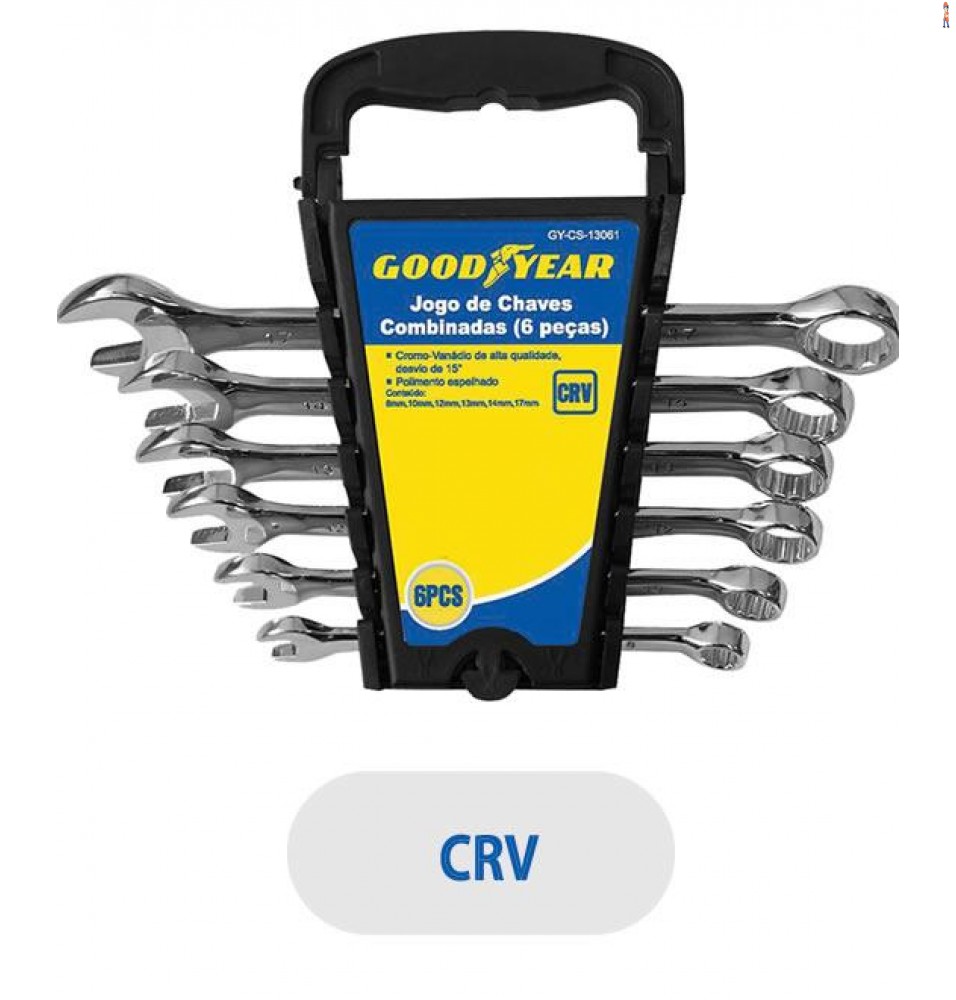 Jogo de Chaves Combinadas GOODYEAR - 10 peças - cod: GY-CS-13061
