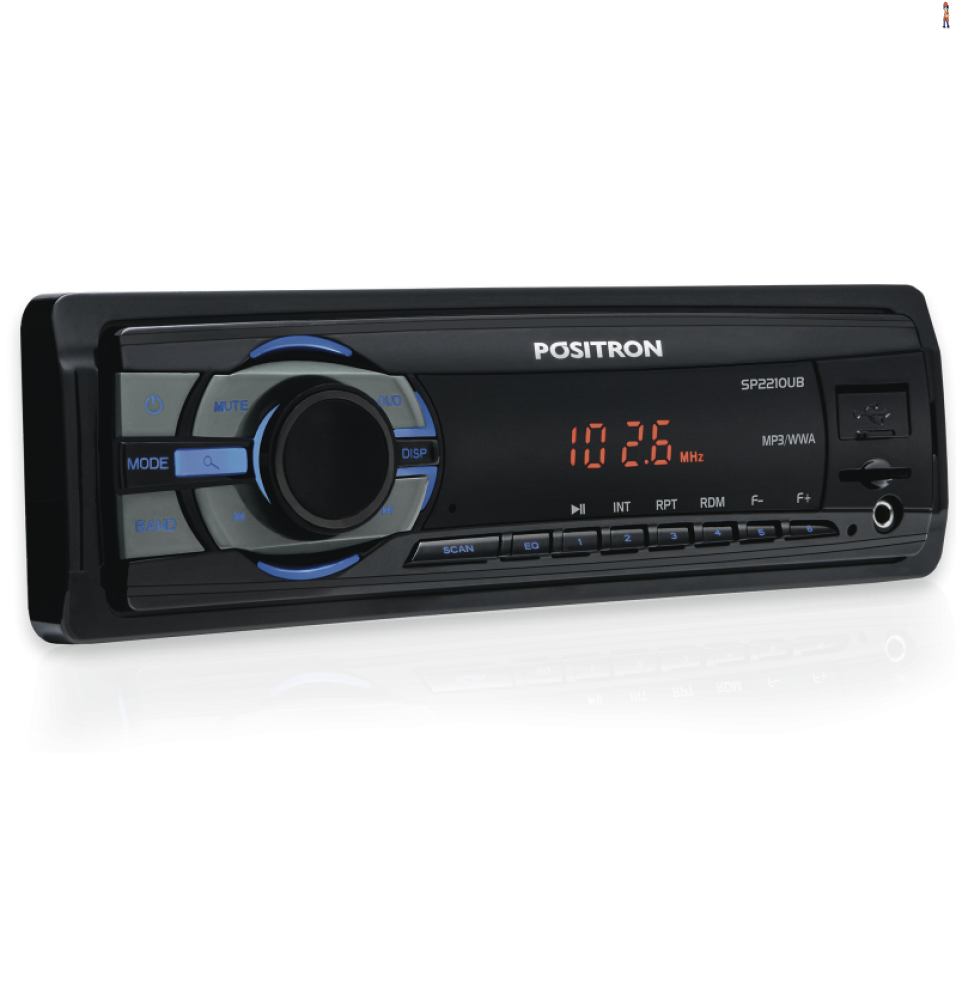 Som Automotivo - Pósitron SP2210UB - c/ MP3 Player FM USB e Leitor Micro SD-CARD