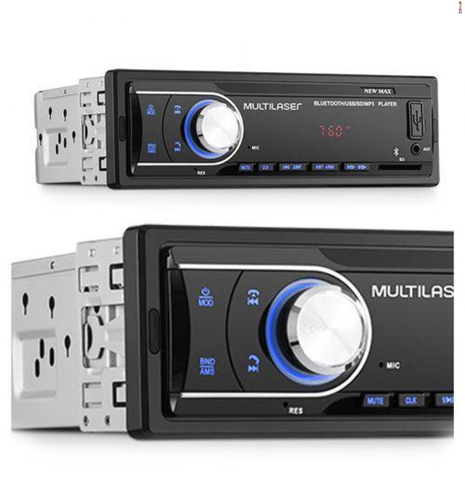 Som Automotivo - Multilaser New Max - Bluetooth Usb Aux - cod: p3326