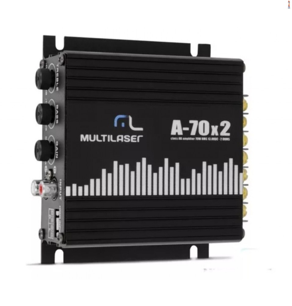 Amplificador Digital 2 Canais 500W Pmpo 8 Ohms Stereo - Multilaser - cod: Au902