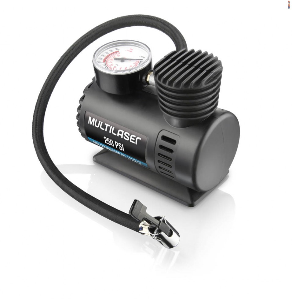 Compressor de Ar Multilaser 12V preto - AU601