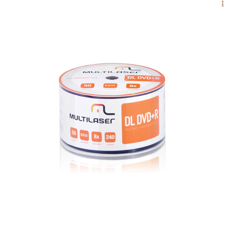 Midia DVD-R Shrink Imprimível com 50 Unidades Multilaser - DV047