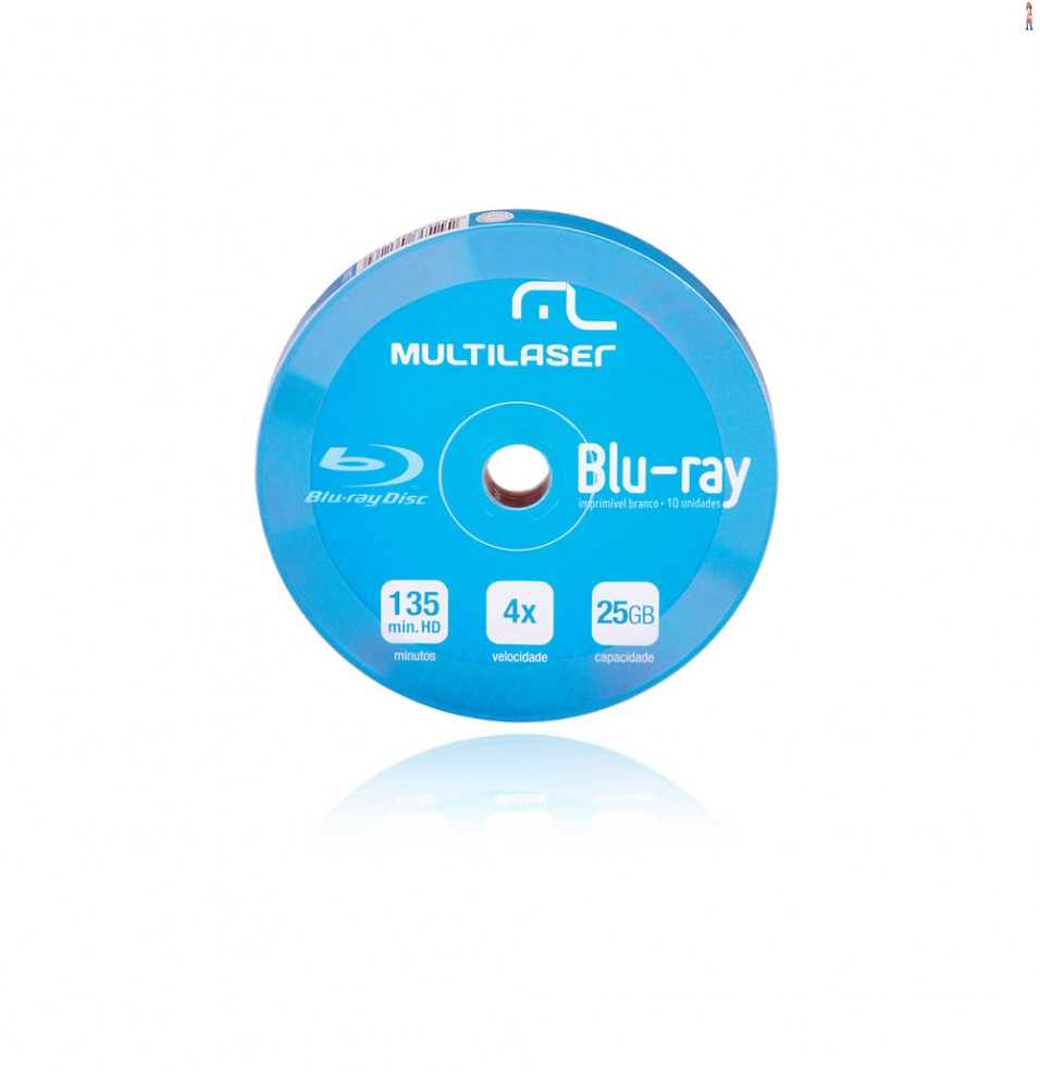 Midia DVD-R Multilaser Dv057 Shrink Blue Ray Pino com 10 Unidades - DV057