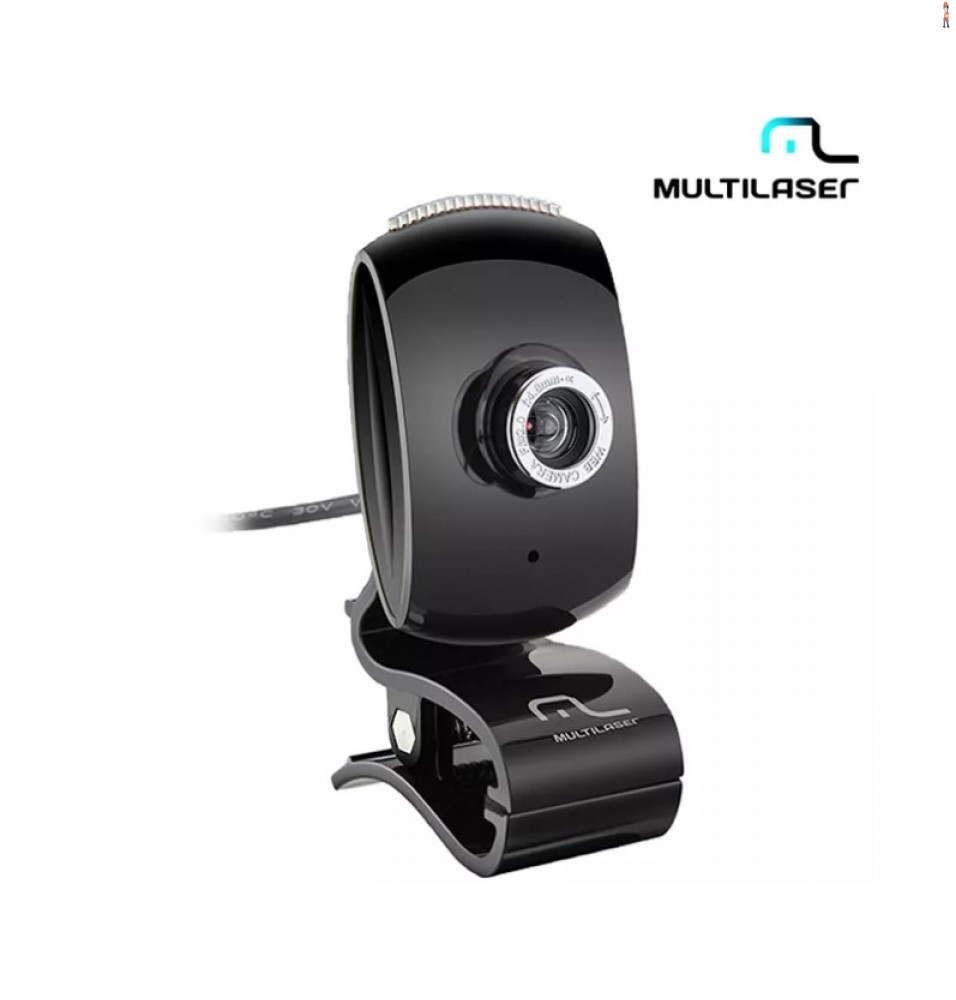 Webcam 16 MP Multilaser Plug n' Play - Black Piano - cod: WC046